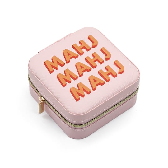 4" Pink Mahjong Jewelry Box by Fab Finds